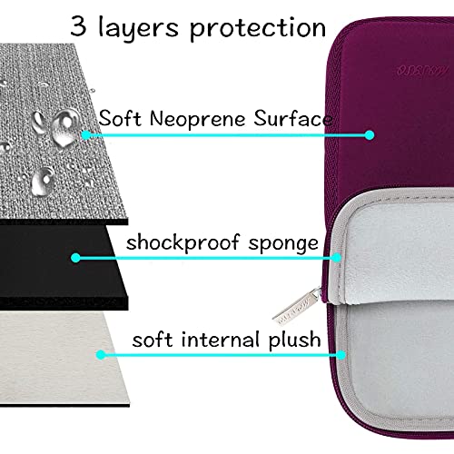 Image of MOSISO Laptop Case 16 inch, 15-15.6 inch Laptop Sleeve Bag Compatible with MacBook Pro 16 inch, HP, Acer, Dell, Lenovo, ASUS Notebook, Neoprene Computer Sleeve Bag with Small Case,Magenta Purple
