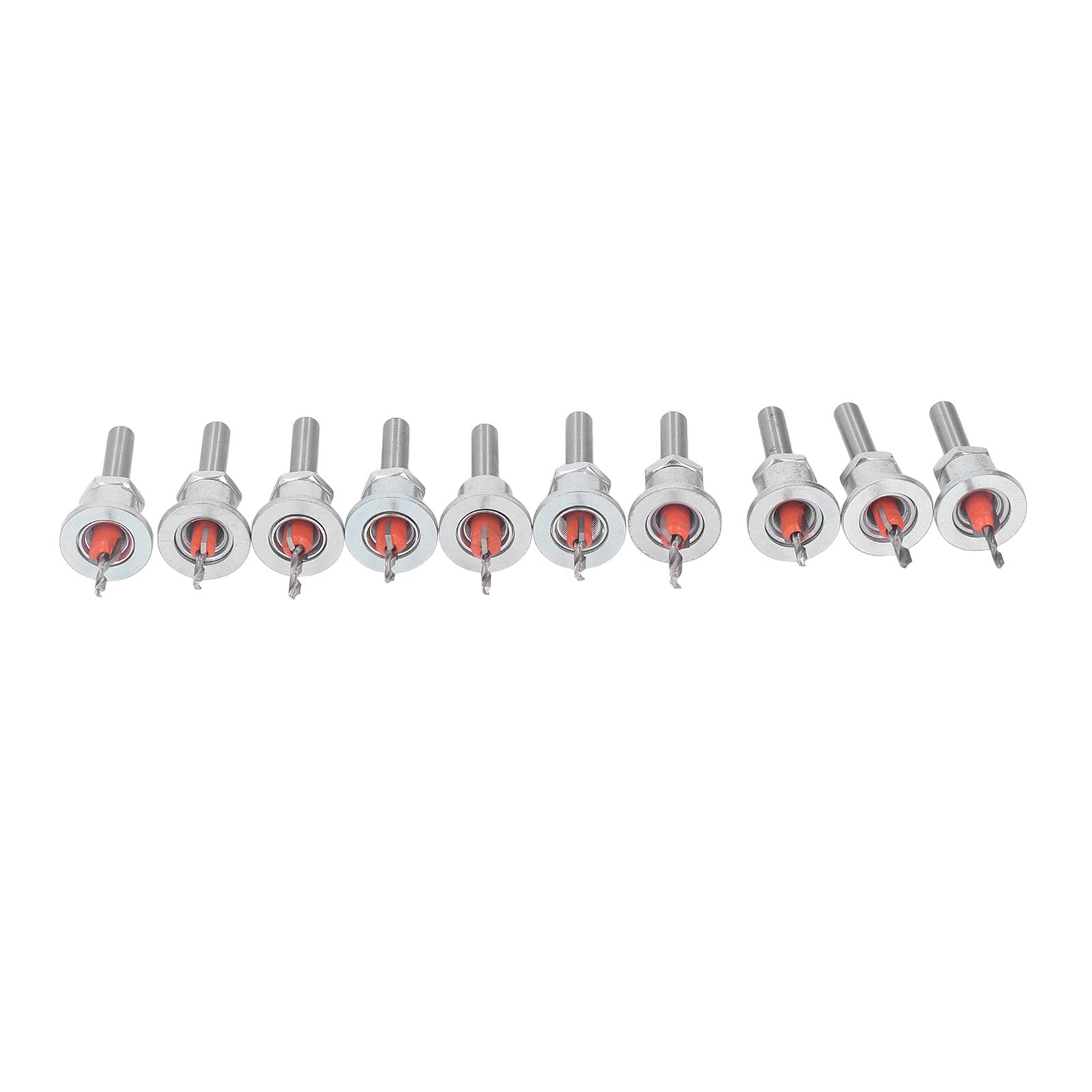 10 Brocas Avellanadas Cónicas Ajustables, Brocas de Límite para Madera, Plástico y Metal blando.