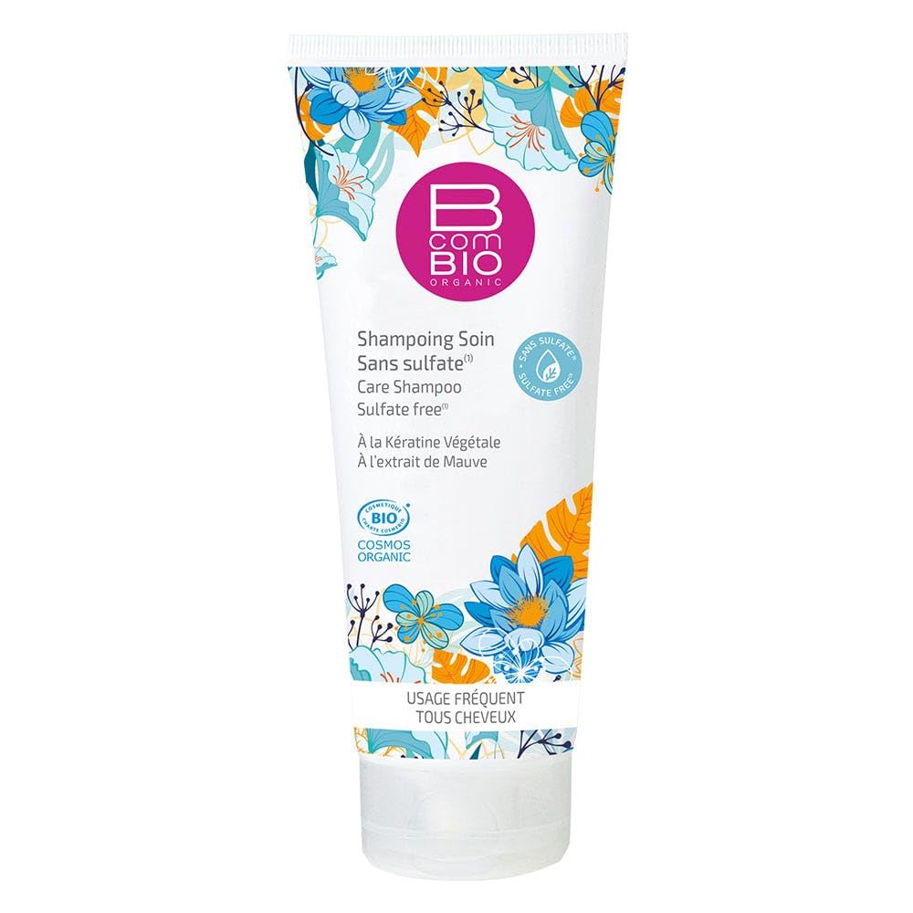 Shampoing Soin Sans Sulfate Bio BcomBIO pour Cheveux Sensibles en Douceur 200 ml - hydratant et tolerable