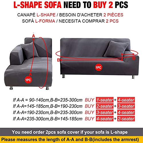 Housse pour canapé d'angle confortable et extensible pour chaise longue