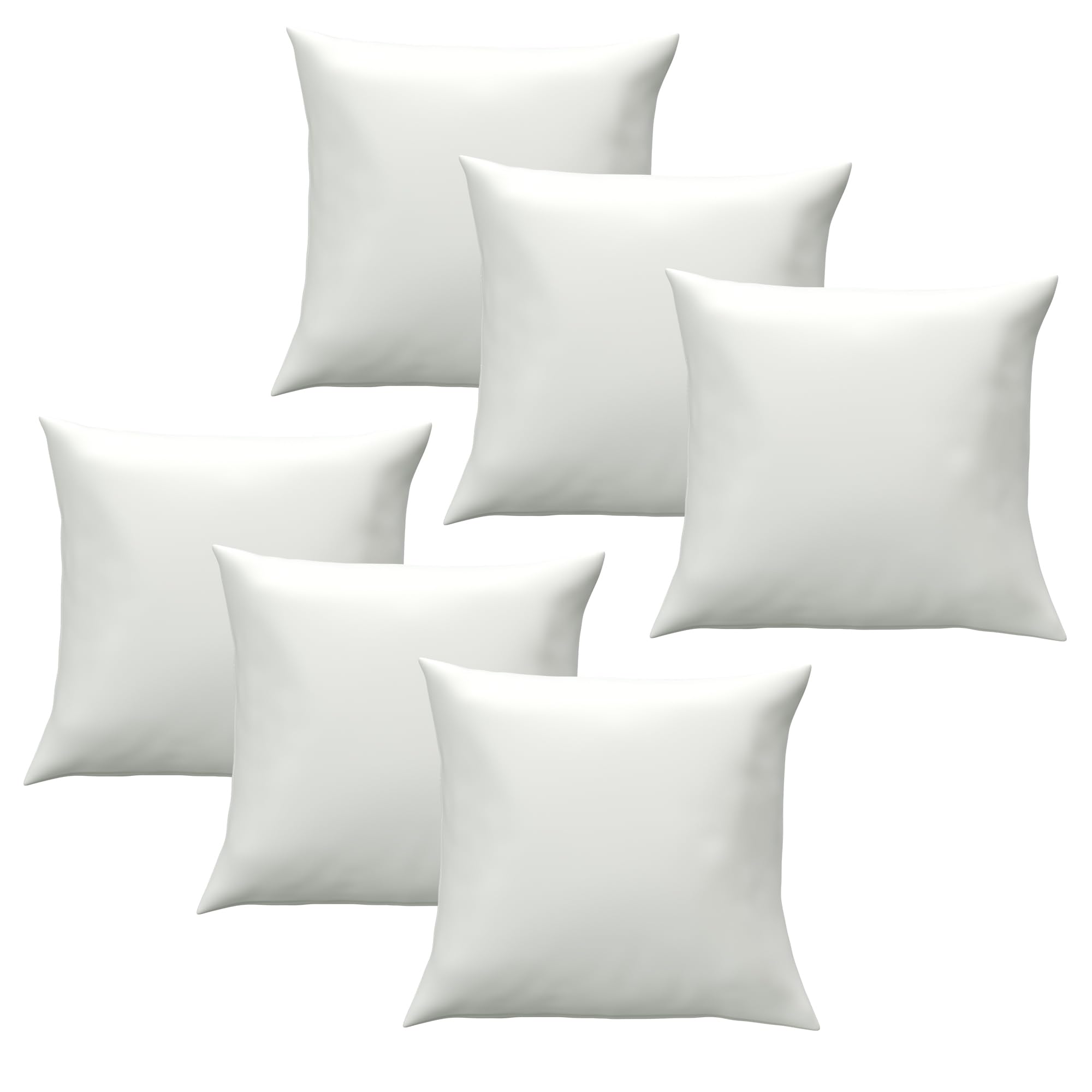 Kuber Industries (Pack of 6) Cushion Filler | 16x16 Inch | Cushion For Bedroom | Square Cushions For Sofa | Fluffy Microfiber Throw Cushion For Living Room | White-picture-20