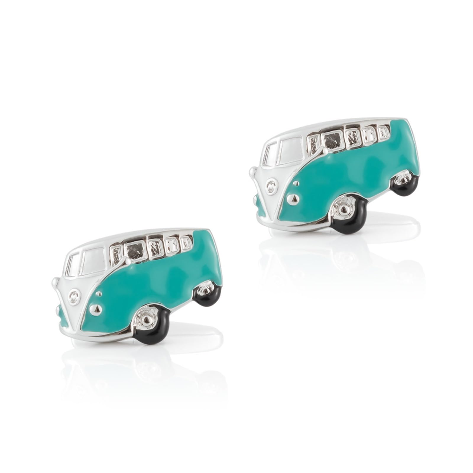 TRENT-693 Gemelos para Hombre Gemelos de avión Verde Gemelos de Metal de autobús de Dibujos Animados Gemelos de Hombre botón de la Camisa