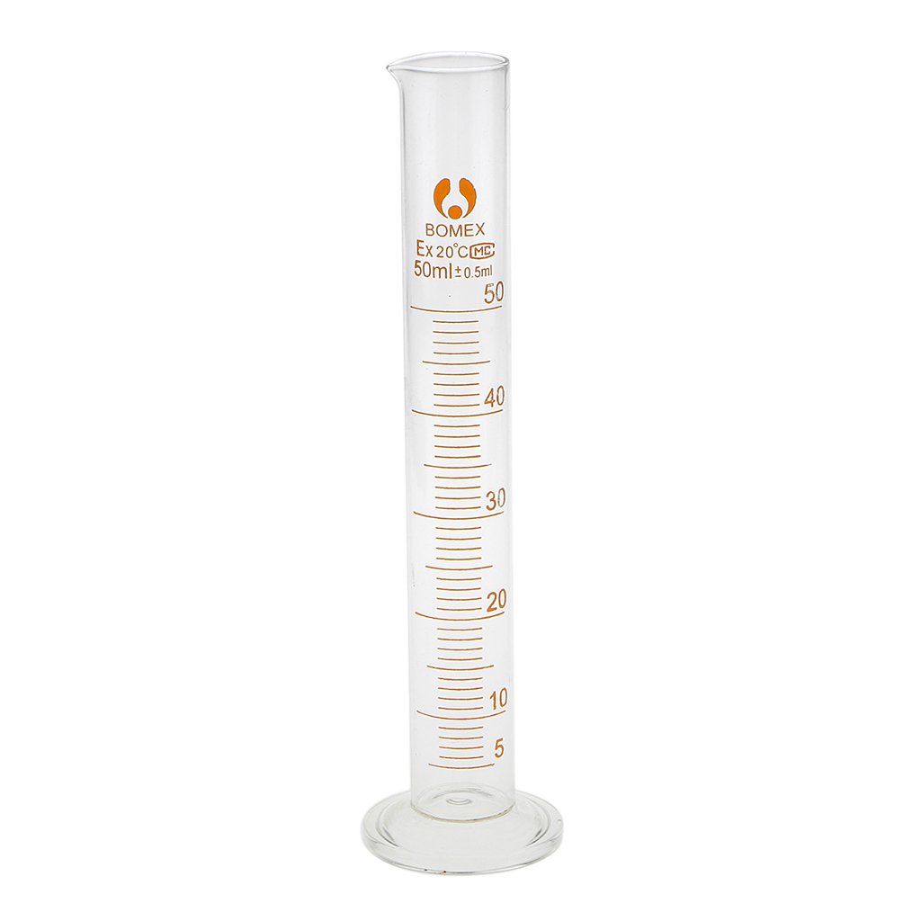 Cilindro Probeta Graduada 50ml Vidrio Laboratorio Química