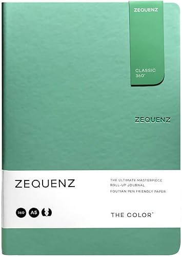 Zequenz Classic 360 The Color Series, tamaño grande, color baya, papel puntos, cuaderno de tapa suave, diario encuadernado, 5.83 pulgadas de ancho x