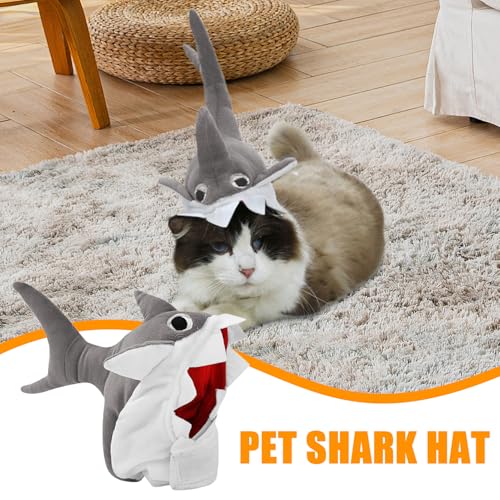 Gorro Tiburón para Perros y Gatos, Disfraz Ajustable S miniatura 4