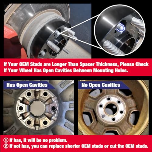 Image of KSP 6X5.5 Wheel Spacers for Silverado Sierra,1.5 inch(38mm) Real Forged Spacers with 78.1mm Hub Bore M14x1.5 Studs fit for Tahoe Avalanche Express Suburban Sierra Yukon