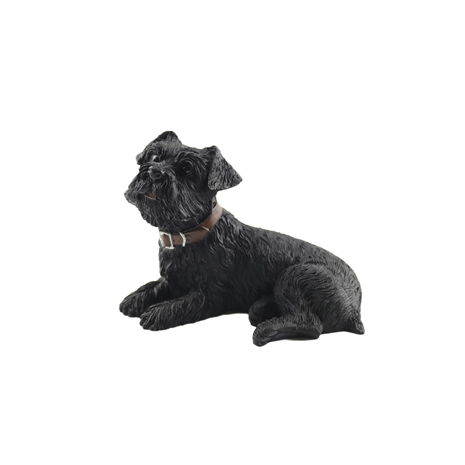 Amazon.co.jp: TALKLEK リアルな樹脂シュナウザーの置物、犬の