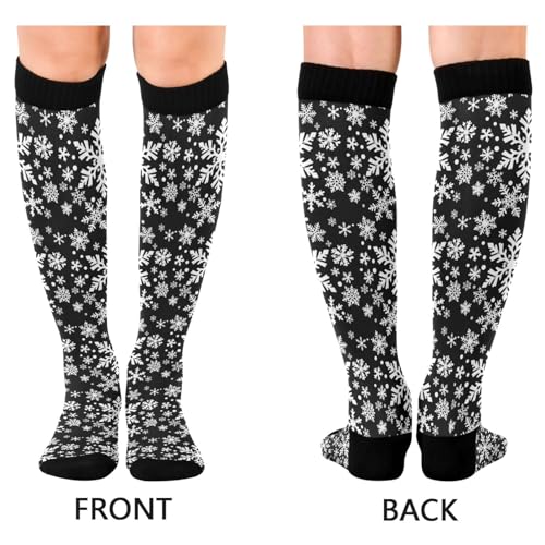 Image of Pigsaly Red White Polka Dot Womens Compression Socks Athletic Tube Sock Knee High Socks Outdoor Sport Socks