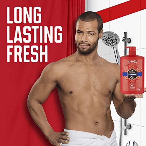 Old Spice Captain Shower Gel Men 1000ml, 3-in-1 Mens Shampoo Body-Hair-Face Wash, Long-lasting Fresh VALUE PACK 1L With Pump - Image 7