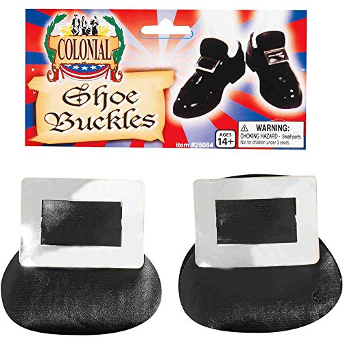 Forum Novelties Silver Colonial Shoe Buckles - One Size