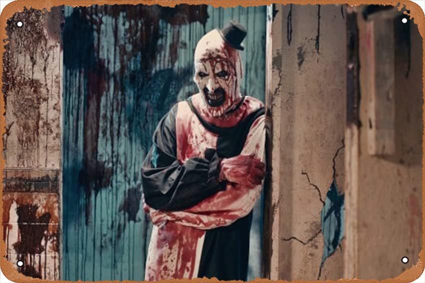 Metal Tin Retro Sign Griffin Santopietro Lauren LaVera Samantha Scaffidi David Howard Thornton 4K Terrifier 2 Movie Vintage Wall Art, Living Room Bars, Restaurants, Coffee Shops,Home or Office Decor