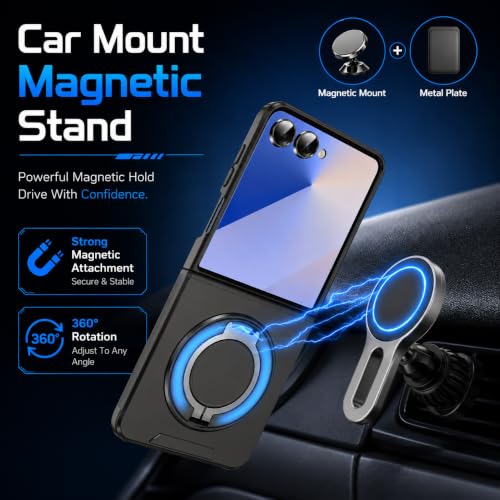 Image of ZORBES Case for Samsung Galaxy Z Flip 7 5G with Ring Kickstand
