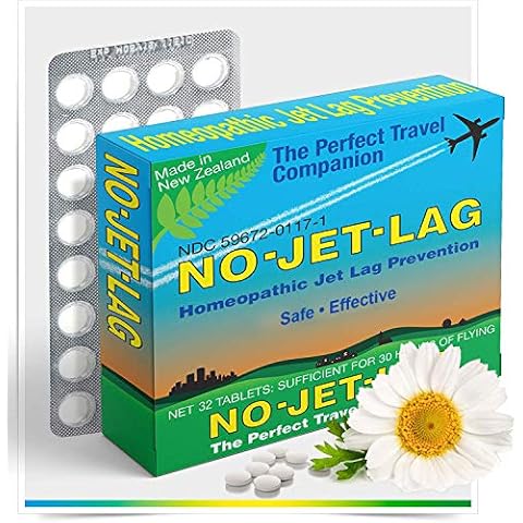 Miers Laboratories No Jet Lag Homeopathic Jet Lag Remedy (1 Pack, 32 Chewable Tablets), Travel Must Have, Flight Essential for Jet Lag Relief, Plant-Based. Cover