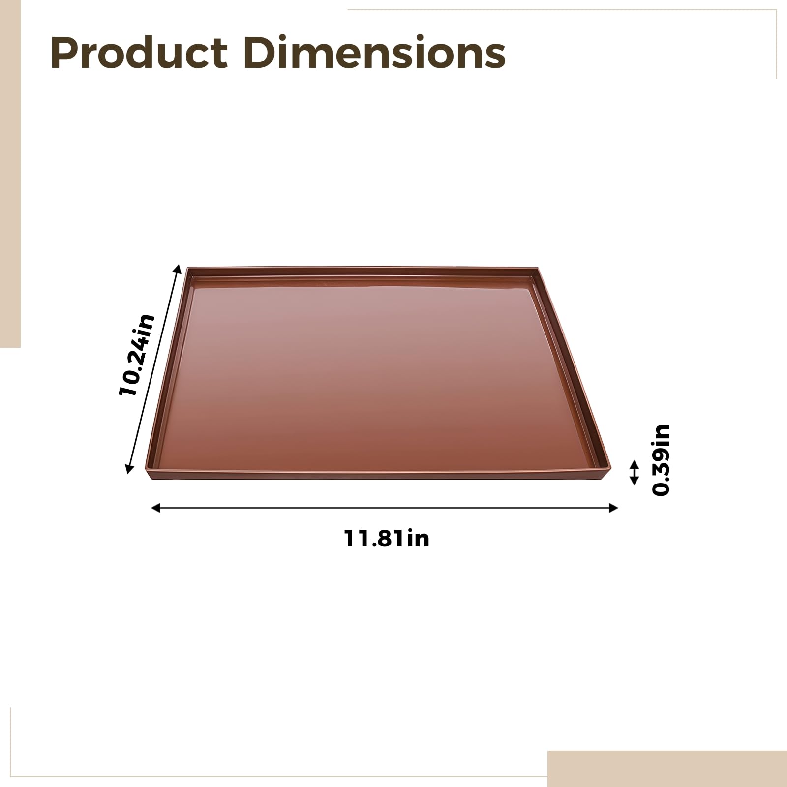 6 tapis en silicone pour déshydrateur, adaptés aux plateaux métalliques 30 cm x 33 cm, surface antiadhérente, compatibles avec le four, sans BPA, marron, pour feuilles de fruits, roulés de légumes et