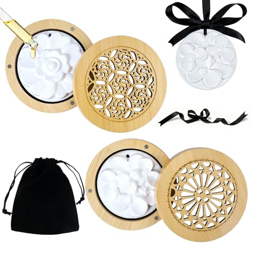 Kuvarix 2 Pièces Galet Diffuseur Huile Essentielle, Diffuseur D'huiles Essentielles Pierre avec 2...