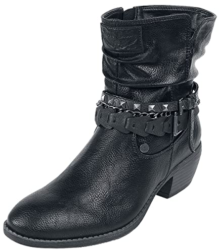 Rock Rebel by EMP Bottines avec Chaînes Et Boucles Femme Bottes Noir EU39 Autre(S) Matière(S) Cover