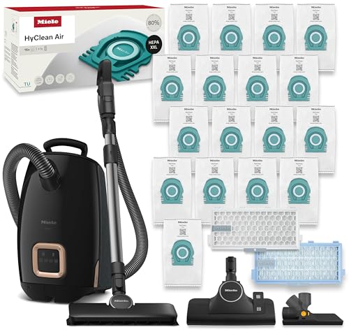 Image of Miele NEW Guard L1 AllFloor Bagged Canister Vacuum Cleaner with AirClean Plus Filter, AllTeQ Universal Floorhead, and AllFloor Floorbrush, LED Display Panel + Performance Pack Bundle
