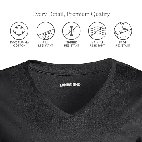 Image of Lands' End Women's Supima V-Neck T-Shirt