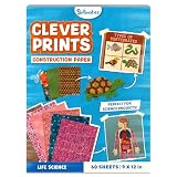 Skillmatics Life Science Construction Paper for Kids - 60 Double-Sided Printed Sheets (9x12), Patterned Craft Paper for Art Projects, Science Activities, DIY Crafts, Scrapbooking & School Supplies