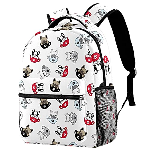 Sac à dos enfant carlin avec poche bouteille pour voyage et école