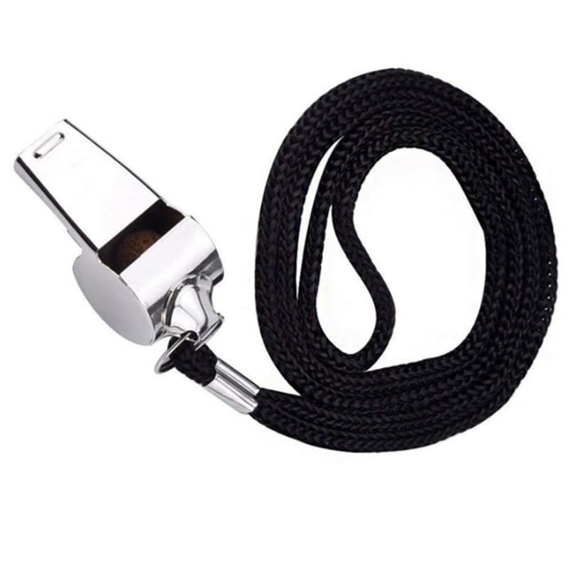 GUYANA Fischietto Fischio in Acciaio Inossidabile Fischio di Emergenza Fischio da Esterno for Arbitro Sportivo di Calcio Fischietto Arbitro (Color : 5PCS Sliver)