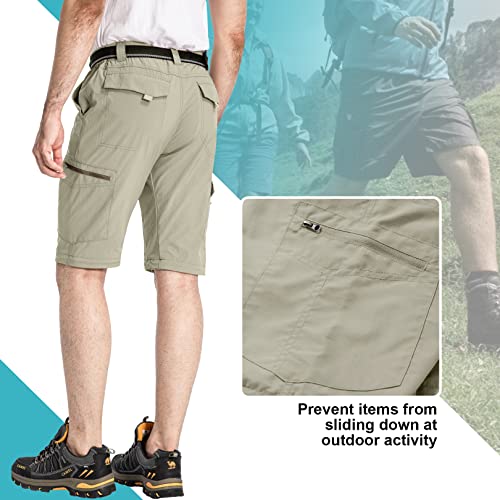 Hiking Pants For Men Boy Scout Convertible Cargo Zip Off Lightweight Quick Dry Breathable Fishing Safari Shorts,6226,Apricot,29 #TOP3