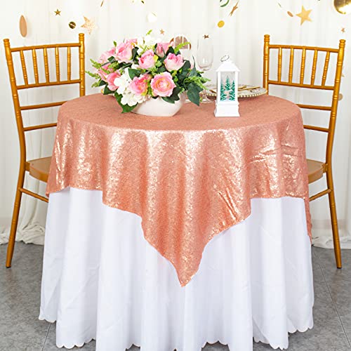 50''x50'' Square Blush Sequin Tablecloth Select Your Color & Size Can Be Available ! Picnic Cake Tablecloth Sequin Overlays, Runners, Gatsby Wedding, Glam Wedding Decor, Vintage Weddings (Blush)