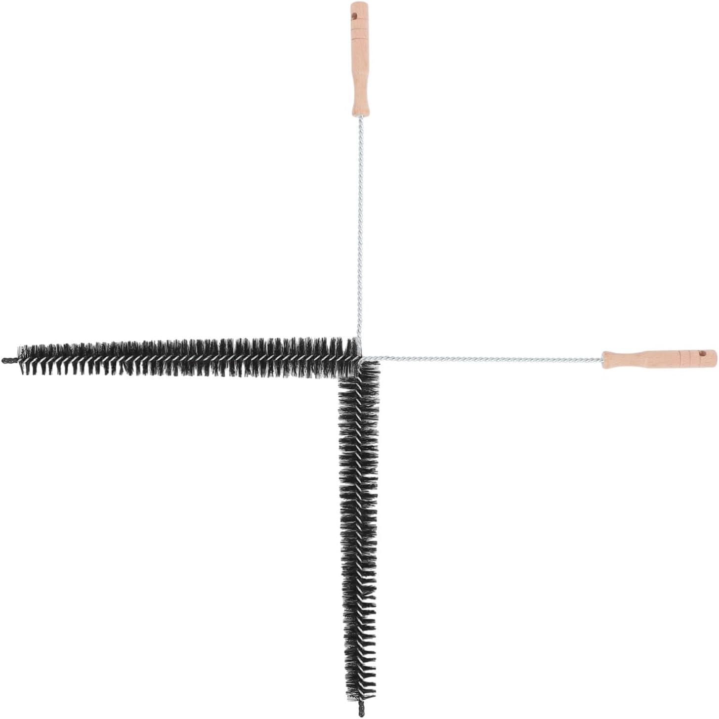 Amosfun 2pcs Multifunctional Dryer Cleaning Brush for Home Washing Machine and Pipe Deep Cleaning with High Grade Material and Comfortable Wooden Handle