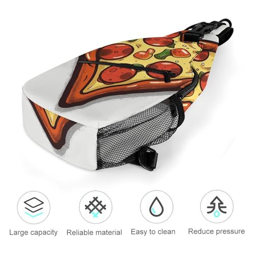 Bolso cruzado I Love Pizza para senderismo y viaje miniatura 5
