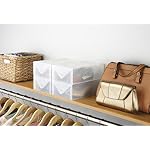 Whitmor Clear Vue Women's Shoe Box, Set of 4, White, 4 Count - Image 2