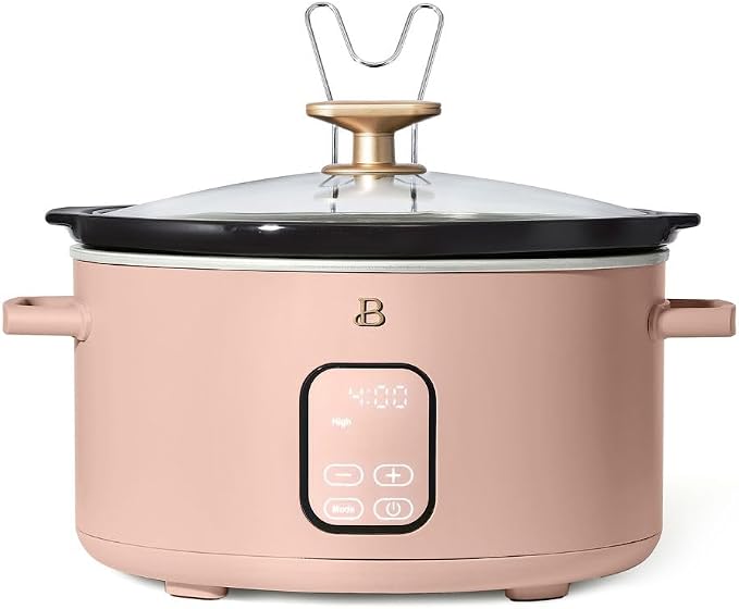 Drew Barrymore’s Beautiful 6 Qt Programmable Slow Cooker – Effortless Meals, Stunning Design (Porcini Taupe)