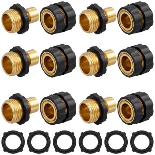 Hourleey Garden Hose Quick Connector, 3/4 Inch Male and...