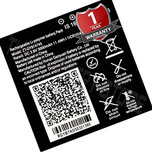 Image of THE BATTERY STORE Original ZT-GY974745 Battery for LYF Jio WiFi Dongle JMR815 Wireless Router Battery with 1 Year Warranty **** (H270)