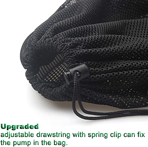 Hecaty 2 Pcs 12.2" x 15.9" Pump Barrier Bag, Pond Pump Filter Bag, Black Media Bag Large Pump Mesh Bag for Outdoor Water Ponds Filters (2Pcs-12.2"x 15.9")