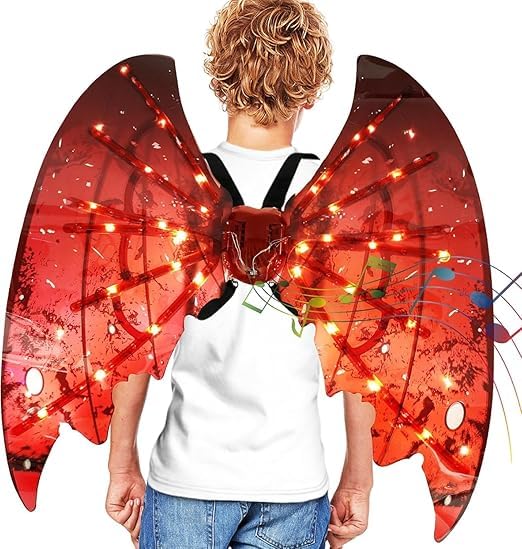 Suicune LED Electric Fairy Wings for Kids - Moving Butterfly Wings with Lights and Music - Perfect Toy for Halloween, Valentine, Birthday, Christmas, Party Costume, Princess Cosplay and Dress-Up (B0DGDXM8TT) Amazon Price History, Amazon Price Tracker