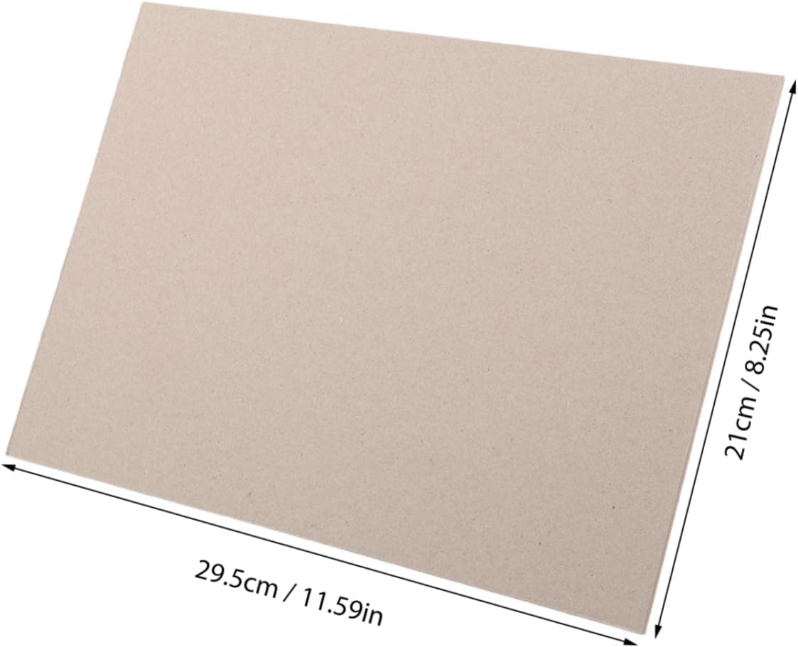 OSALADI 20pcs Heavy Duty Cardboard Sheets for Bookbinding Scrapbooking and Craft Projects Sturdy Greyboard for Durable Album Making and DIY Crafts