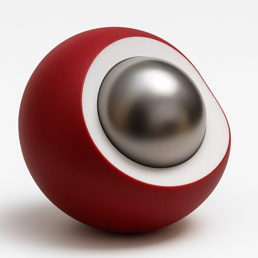 A.C.I.L. Lot de 40 billes en acier avec revêtement ABS 17,25 mm Rouge 10 g