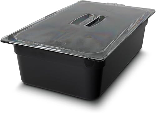 Carlisle FoodService Products 10222B03 StorPlus - Bandeja de policarbonato de tamaño medio, 6 pulgadas de profundidad, color negro