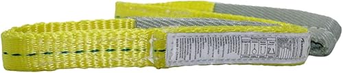 Indusafe Correas de elevación de 3 pies, correas de aparejo de poliéster de 2 capas, eslinga de red de 1 pulgada, capacidad de carga de 3100 libras,