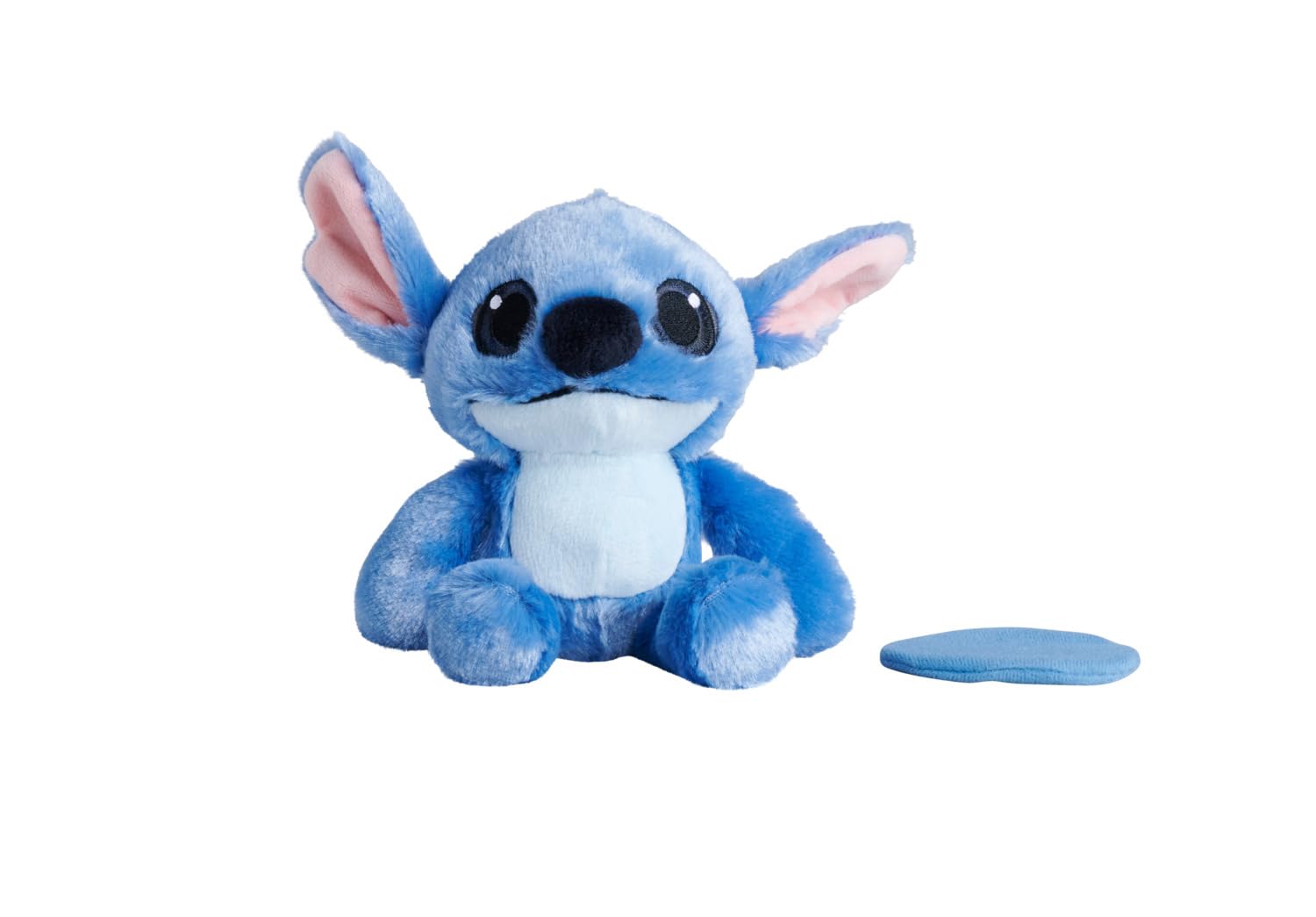 Simba official Disney Shoulder Squad Lilo & Stitch 12cm wearable plush with magnetic plate, Blue, 13 cm