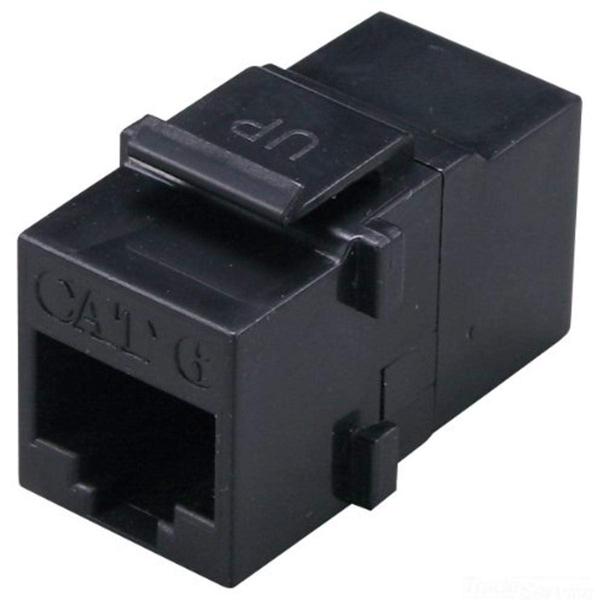 Allen Tel AT66C-00 Category 6 Coupler, Black, 1 Port, TIA/EIA-568-B.2-1 Wiring