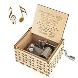 Ucuber You are My Sunshine Music Box, Gifts for Wife from Husband, Wood Laser Engraved Vintage Hand Cranked Cute Boxes, Best Gift for Birthday/Valentine's Day (Husband to Wife)