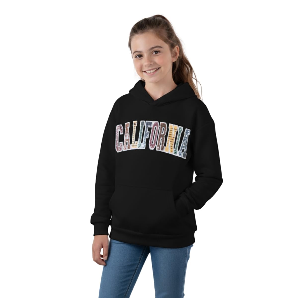 WELAKEN Girls California Hoodies Sweatshirts Long Sleeves Pullover Tops