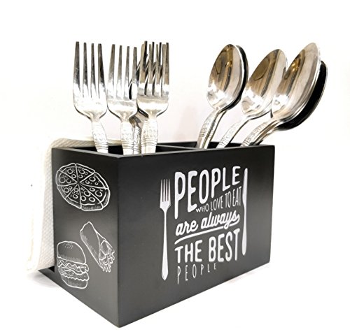 Ek Do Dhai Bon Appetit Cutlery & Tissue Holder Black Ek Do Dhai Bon Appetit Cutlery & Tissue Holder Black