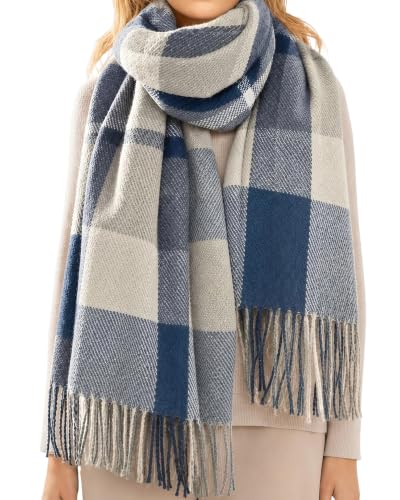 Image of Loritta Winter Scarf for Women, Long Plaid Shawl Wraps Scarves Gifts