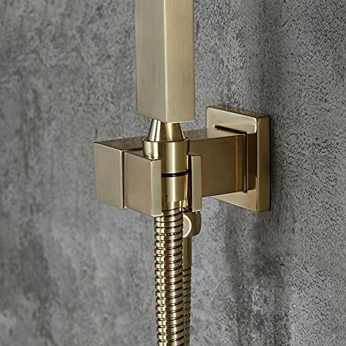 Ensemble de robinet de douche brossé avec mitigeur et jet de pluie - 6
