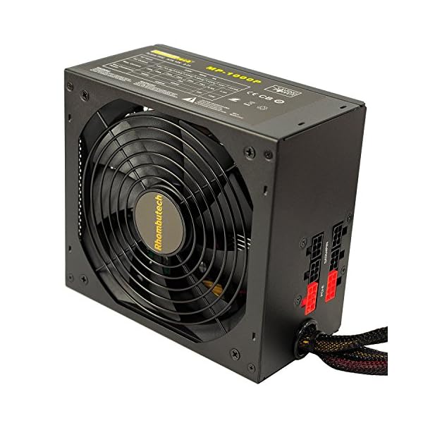 Rhombutech® 1000 Watt ATX Netzteil - Gaming - Saving Power - Kabelmanagement - Aktiv PFC - 140mm kugelgelagerter Lüfter - ! Hinweis: Dieses Netzteil ist Nicht für Bitcoin-Miner geeignet ! – Bild 3