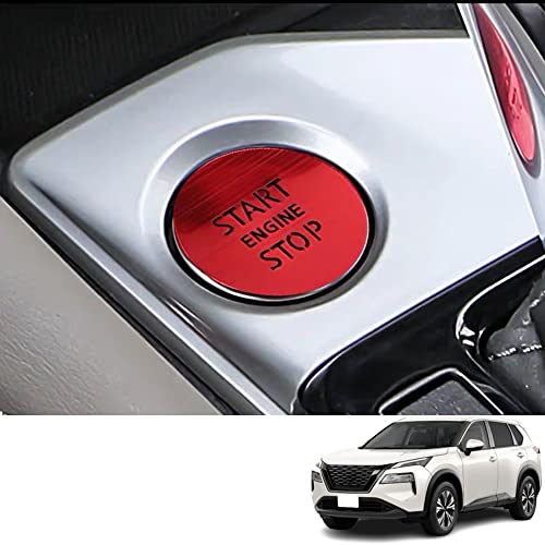 Bmolpt エンジン スタート ボタン カバー適用日産 新型エクストレイル(XTRAIL) T33 SNT33 T33型(2022年7月~現行)アルミ合金素材エンジンスタートリング 内装 アクセサリー カスタム パーツ カー用品 汚れ防止 傷防止 専用設