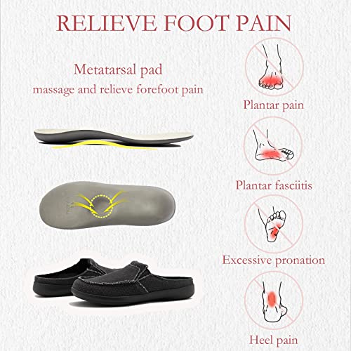 Womens Wide Slippers with Arch Support - Plantar Fasciitis Pain Relief - Orthopedic House Shoes for Diabetic Bunions2