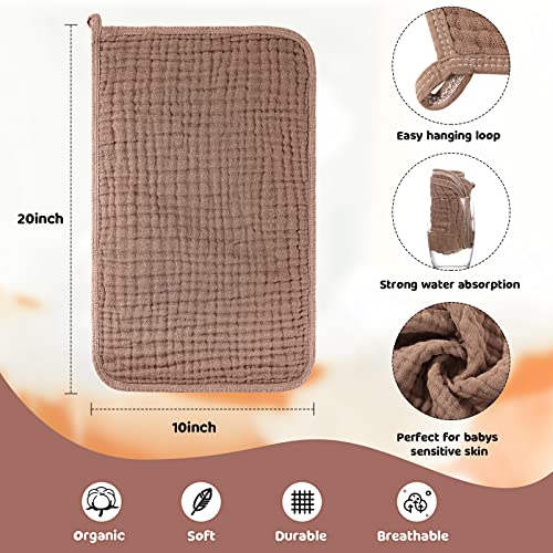 8 Pack Child Burp Fabric Muslin Units Unisex Bibs Muslin Burp Fabric Cotton Burp Rags Absorbent Gentle Burping Fabric(Darkish Colour) 2 510ZUDJ1zEL